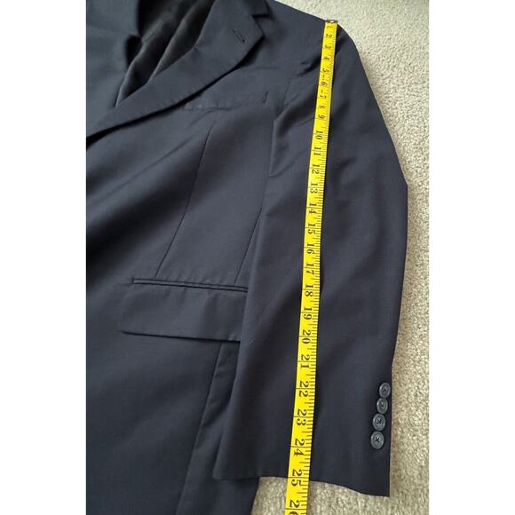 SOCIETY BRAND LTD HARTMARX Men's Black Stripe 48R Blazer Jacket Sport Coat EUC - Picture 10 of 10